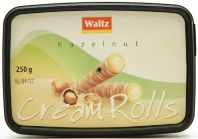ROLER WALTZ CREAM ROLLS HAZELNUT 250G