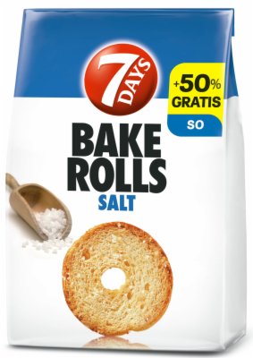 HLEB BAKE ROLLS SALT 160G 7 DAYS