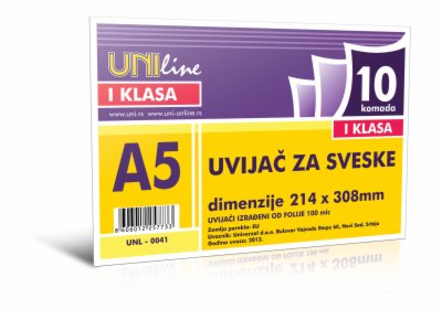 UVIJACI  A5  ZA SVESKE 10/1 UNI LINE