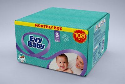 PELENE BABY 3 MIDI 5-9KG 108/1 BOX EVY BABY
