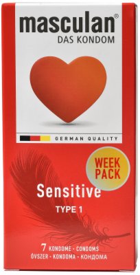 PREZERVATIV SENSITIVE TIP 1 MASCULAN 7/1