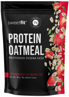 KAŠA PROTEINSKA JAGODA&ZELENI ČAJ SWEET FIT 80G
