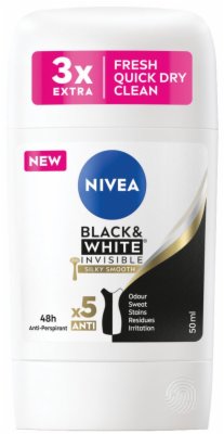 DEO STIK BLACK&WHITE SILKY SMOOTH NIVEA 50ML