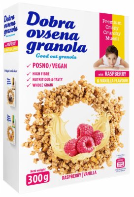 MUSLI GRANOLA OVSENA MALINA I VANILA DOBRA 300G