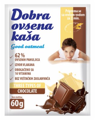 OVSENA KASA TRI VRSTE COKOLADE DOBRA 60G