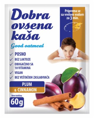 OVSENA KASA SLJIVA I CIMET DOBRA 60G
