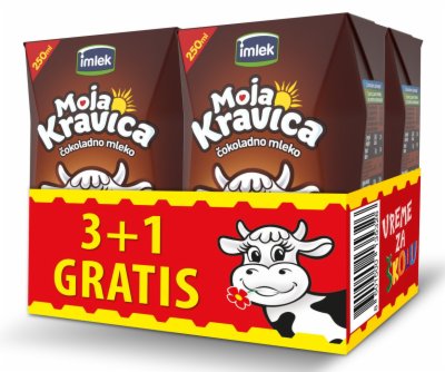 MLEKO ČOKOLADNO 1% 3X0.25L TB + 0.25L GRATIS