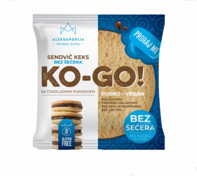 KEKS BEZ GLUTENA PUNJEN KREMOM KO-GO 200G