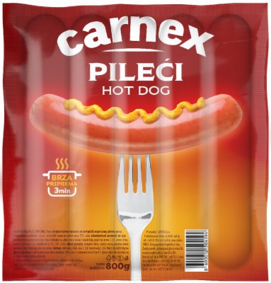 PILEĆI HOT DOG CARNEX 800G