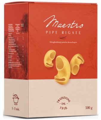 TESTENINA MAKARONE PIPE RIGATE MAESTRO 500G
