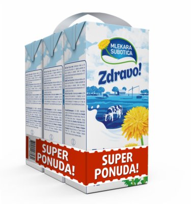 MLEKO TRAJNO ZDRAVO 1L TB 3X1L