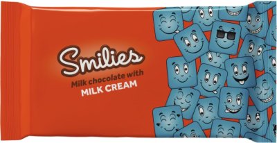 ČOKOLADA CRNA MLEČNI KREM SMILIES 94G