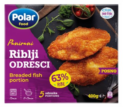 SMRZNUTI PANIRANI RIBLJI ODRESCI POLAR FOOD 400G