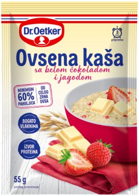 OVSENA KAŠA BELA ČOKOLADA I JAGODA DR.OETKER 55G