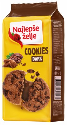 KEKS COOKIES CRNA ČOKOLADA NAJLEPŠE ŽELJE 145G