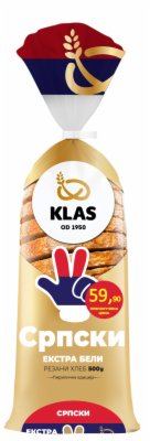 HLEB REZANI SRPSKI EXTRA BELI KLAS 500G