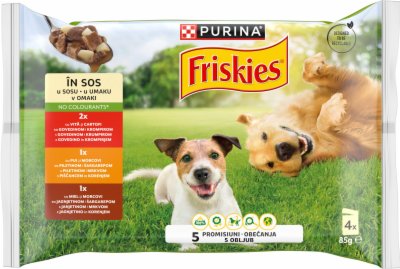 HRANA ZA PSE PRELIV U ŽELEU MESO FRISKIES 4X85G