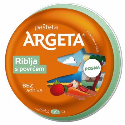 PAŠTETA RIBLJA SA POVRĆEM ARGETA 80G