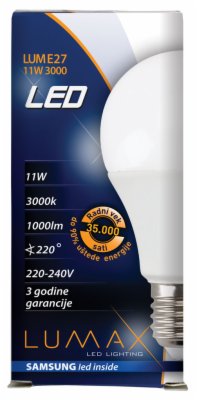 SIJALICA LED LUME27 11W 3000K 1000LM