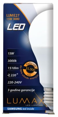SIJALICA LED LUME27 15W 3000K 1510LM