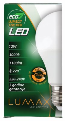 SIJALICA LED ECO LUME27 12W 3000K 1100LM