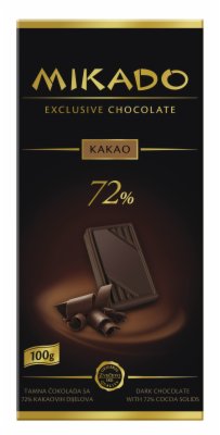 ČOKOLADA CRNA 72% KAKAO MIKADO 100G