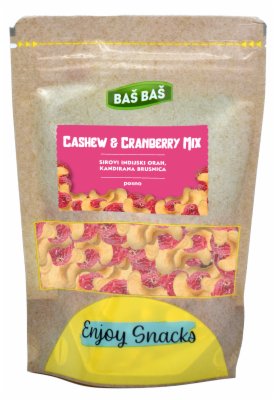 MIX CASHEW&CRANBERRY BAŠ BAŠ 150G