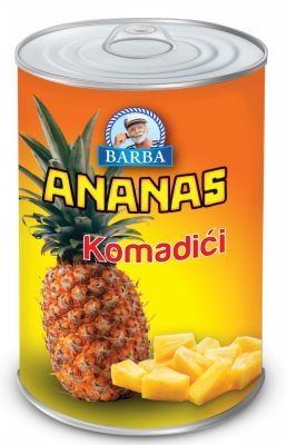 KOMPOT ANANAS KOCKA BARBA 340G