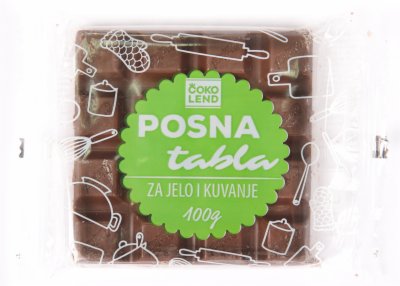 KREM TABLA KAKAO CRNA POSNA ČOKOLEND 100G