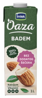 NAPITAK OD BADEMA BEZ DODATOG ŠEĆERA OAZA 1L