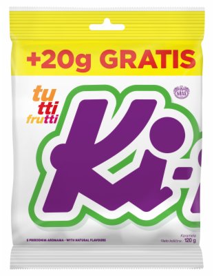 BOMBONE TUTTI FRUTTI KIKI 100G+20G GRATIS
