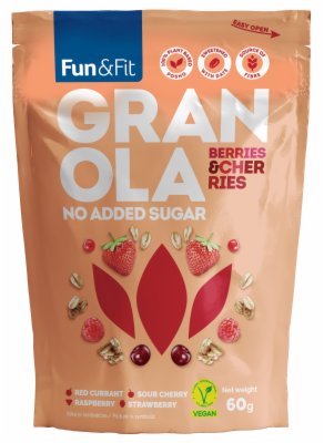 GRANOLA OVSENA CRVENO VOĆE FUN&FIT 60G