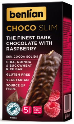 BAR CHOCO SLIM MALINA BENLIAN 80G