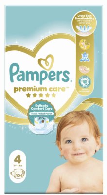 PELENE PAMPERS PREMIUM MAXI 4 9-14KG 104/1