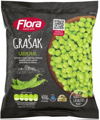 SMRZNUTO POVRĆE GRAŠAK FLORA 400G