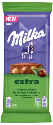 ČOKOLADA MLEČNA WHOLENUTS MILKA 190G