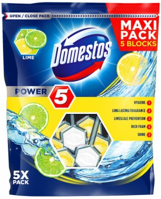 WC OSVEŽIVAČ POWER 5 LIME DOMESTOS 5X50G