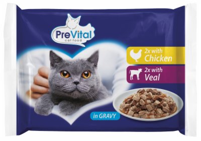 HRANA ZA MAČKE MIXED C&V PPF PREVITAL 4X100G