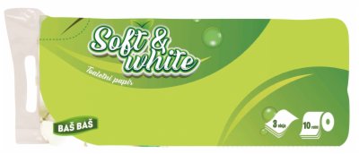TOALETNI PAPIR 3SL SOFT&WHITE BAŠ BAŠ 10/1