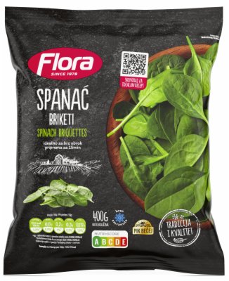 SMRZNUTO POVRĆE SPANAĆ BRIKET FLORA 400G