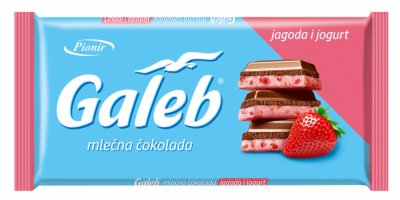ČOKOLADA MLEČNA JAGODA I JOGURT PIONIR 100G