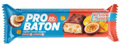 BAR BEZ DODATOG ŠEĆERA KOKOS I MANGO 40G