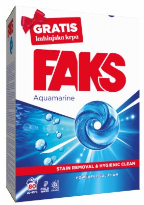 DETERDŽENT ZA VEŠ AQUAMARINE 80PR + KRPA FAKS 6KG