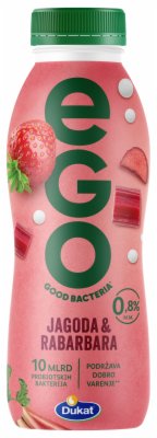 JOGURT VOĆNI EGO JAGODA&RABARBARA 330G