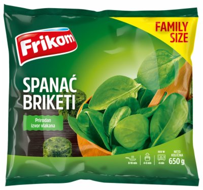 SMRZNUTO POVRĆE SPANAĆ BRIKET FRIKOM 650G