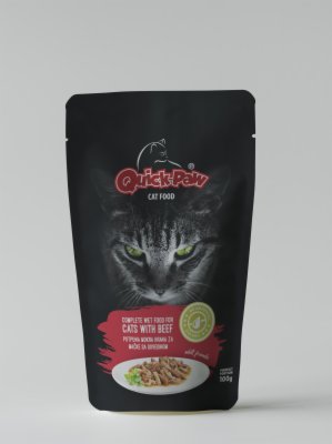 HRANA ZA MAČKE SA GOVEDINOM QUICK PAW 100G