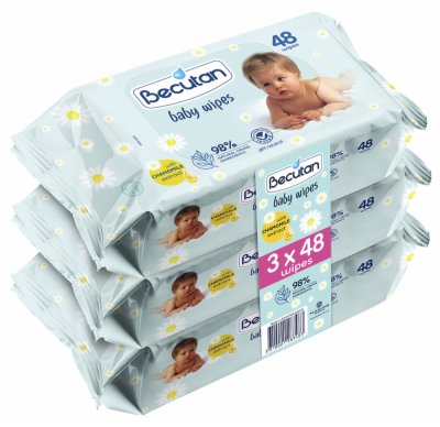VLAŽNE MARAMICE BABY BECUTAN 3X48