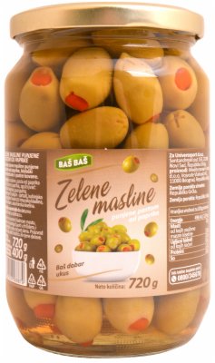 MASLINE ZELENE SA PAPRIKOM BAŠ BAŠ 720G