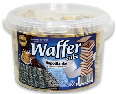 NAPOLITANKE MLEKO ČOKO KOCKA WAFFER 800G