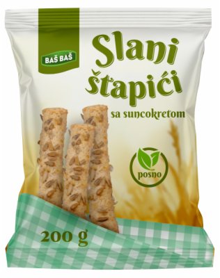 ŠTAPIĆI POSNI SA SUNCOKRETOM BAŠ BAŠ 200G